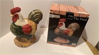 12" Oneida Rooster Cookie Jar with box