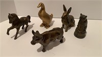 5 Cast Iron Animal Banks