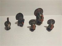 5 Composition Turkey Candy Containers