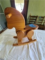Small wooden rocking horse