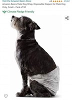 MSRP $18 Pack 30 Male Dog DIapers