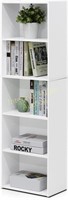 Furinno 5-Tier Open Shelf Bookcase White