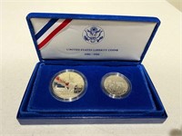 1986 Liberty Silver 2 Coin Set