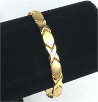 New 14k Yellow Gold X-Link Bracelet