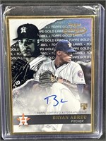 2020 Topps Bryan Abreu RC Auto Gold Framed