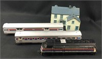 (3) H.O. Scale Trains & House