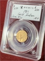 1911 UNITED STATES $2.50 GOLD INDIAN SEMI KEY NICE