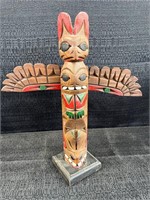 Vintage Native American Style Wooden Totem Pole