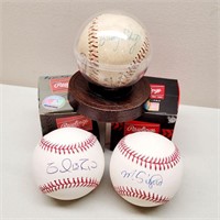 3 Signed MLB Baseballs - Former STL Cardinals