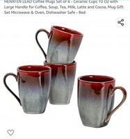 MSRP $30 Set 4 Ceramic Cups