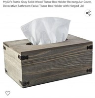 MSRP $23 Wood Tissue Box