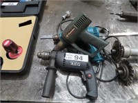AEG Drill & 2 Heat Guns