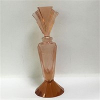 R. Lalique France Pink Nude Figural Perfume Bottle