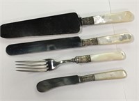 Mother Of Pearl Flatware In Case