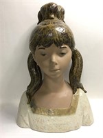 Lladro Hand Made Porcelain Head Bust