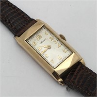 Guen 10k Gold Filled Watch With Lizard Armband