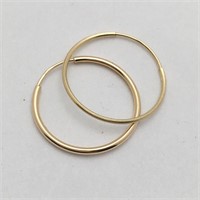 Pair Of 14k Gold Hoop Earrings