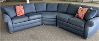 Ethan Allen Blue Sectional Sofa