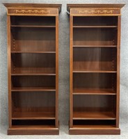 Inlaid Mahogany Bookcases