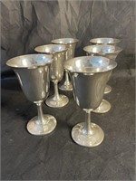 6 Wallace Sterling Silver Goblets, 33.24 ozt