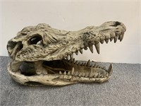 Lifesize Large Resin Gator Skull