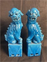 Pair, Asian Foo Dog Figurines