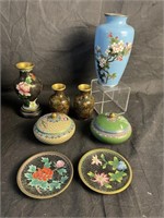 8 Pc. Cloisonne Urns, Vases & More