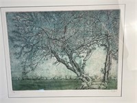 Jay Pfeil Framed Etching LE Print, Signed