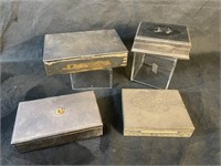 4 Silver Trinket Boxes