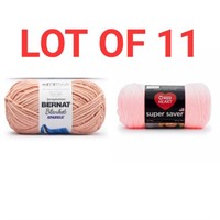 Lot of 11 Balls of Yarn, Red Heart E300.0373 Super