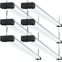 Sunco 6 Pack Industrial LED Shop Light Frosted 40W