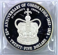 1978 Cayman .925 Queen Elizabeth II Coronation