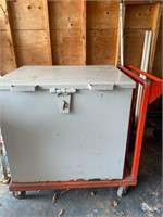 Industrial 4 Ft Metal Box & Dolly Cart