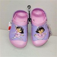 Dora the Explorer Girls Pink CROCS - Size J2 - NEW