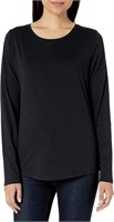 NEW (L)  Relaxed-fit Long-Sleeve Crewneck-Black