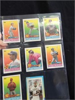 Collection of 8 Baseball Cards Reproductions