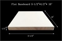 (60) LF Solid Wood Flat Baseboard