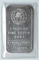 1 ozt Silver .999 Engelhard Bar