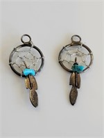 Small NA Sterling Silver & Turquoise Dreamcatcher