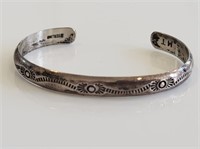 NA Sterling Silver Small Wrist/Child's Cuff Bracel