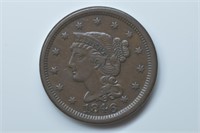 1846 Braided Hair Large Cent (Small Date)