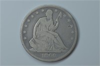 1860-O Liberty Seated Half Dollar