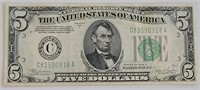 $5 Federal Reserve Note Series 1934c