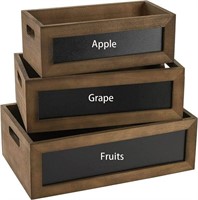 NEW Wood Nesting Storage Crates