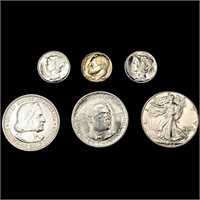 (6) US Varied Coins (1892, 1935, 1936, 1944-D,