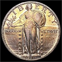 1917 T2 Standing Liberty Quarter NEARLY