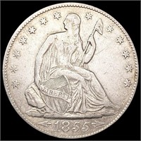 1855-O Arws Seated Liberty Half Dollar ABOUT