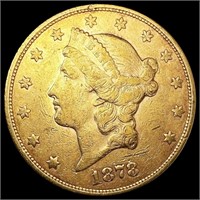 1878-S $20 Gold Double Eagle LIGHTLY CIRCULATED