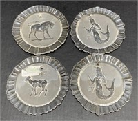 (B)   
Set of 4 Decorative Zodiac Plates