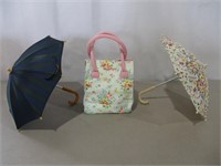 2 Small Longaberger Umbrellas & Small Tote Bag